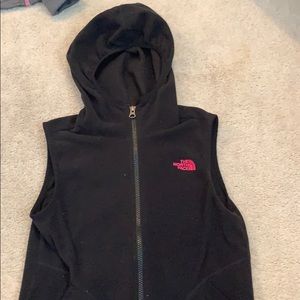 North face girls vest with hood